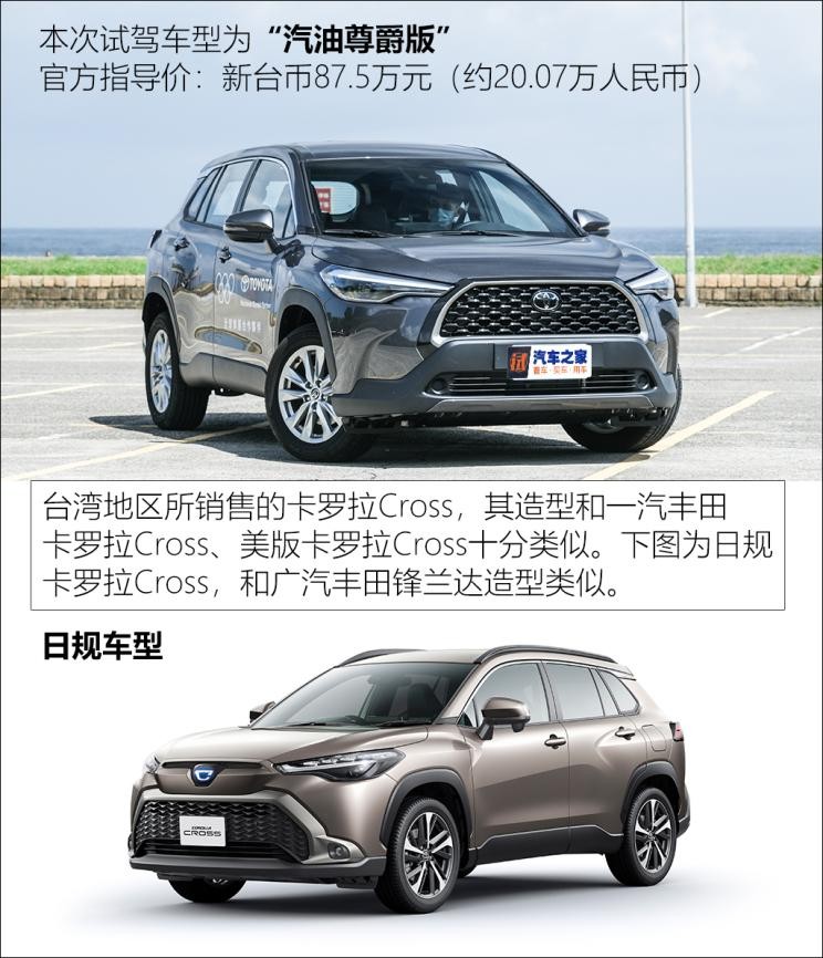 丰田(进口) 卡罗拉Cross(进口) 2022款 中国台湾版
