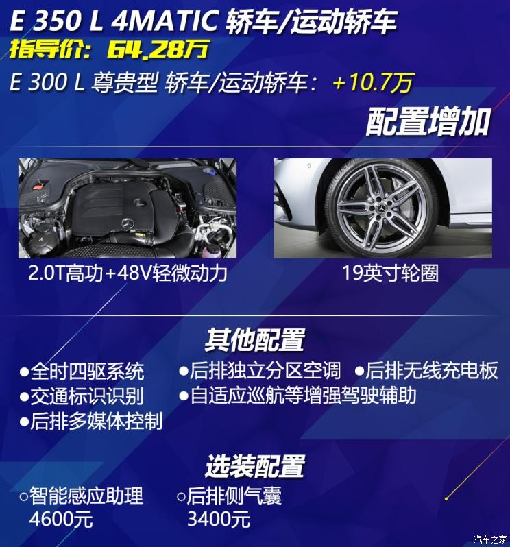 北京奔驰 奔驰E级 2021款 E 300 L 时尚型