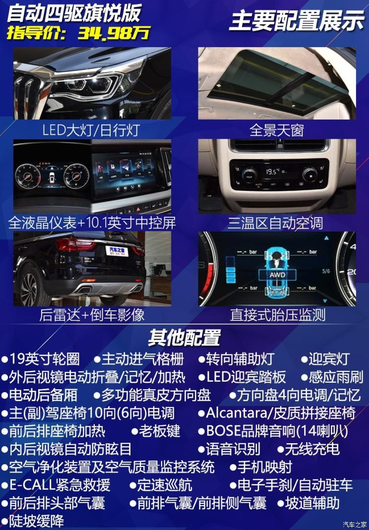 一汽红旗 红旗HS7 2019款 3.0T 自动四驱智联旗领版