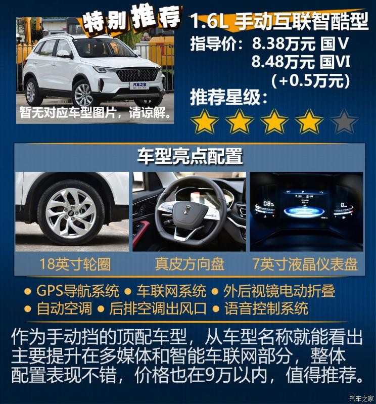 一汽奔腾 奔腾T33 2019款 1.6L 手动互联智酷型 国VI