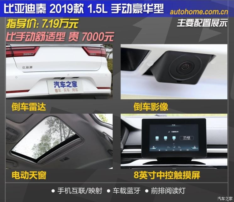 比亚迪 秦 2019款 1.5L 自动豪华型