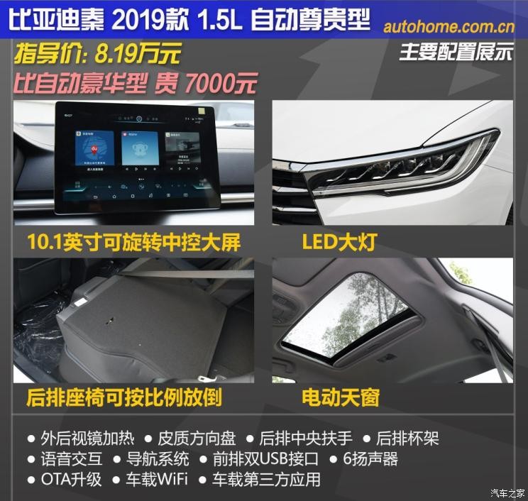 比亚迪 秦 2019款 1.5L 自动豪华型